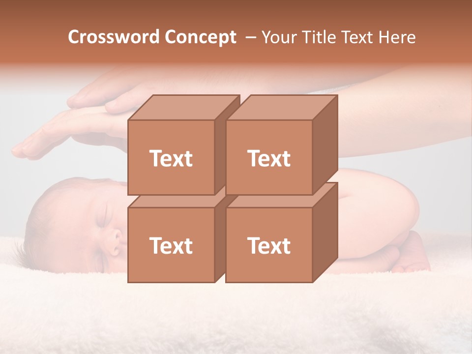 Female Closeup Baby PowerPoint Template