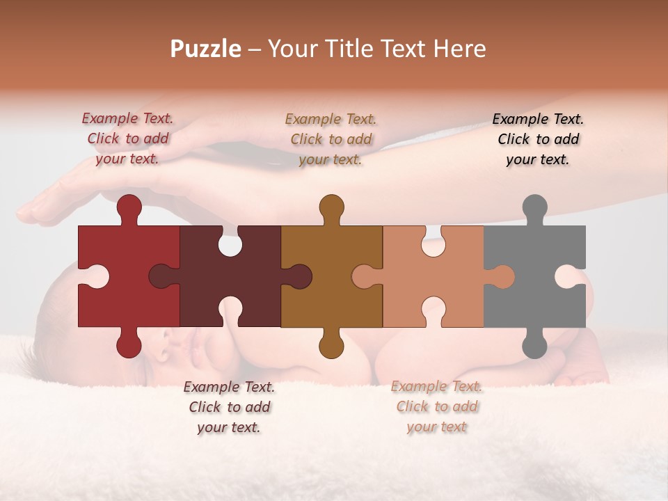 Female Closeup Baby PowerPoint Template