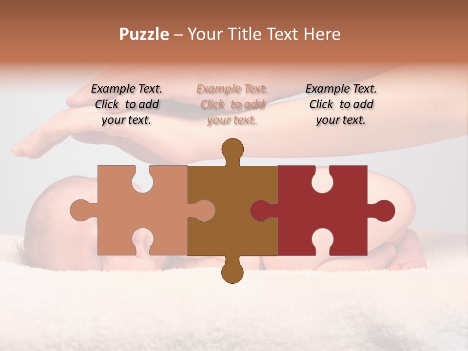 Female Closeup Baby PowerPoint Template