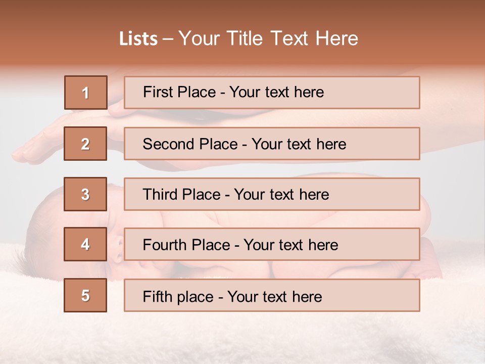 Female Closeup Baby PowerPoint Template
