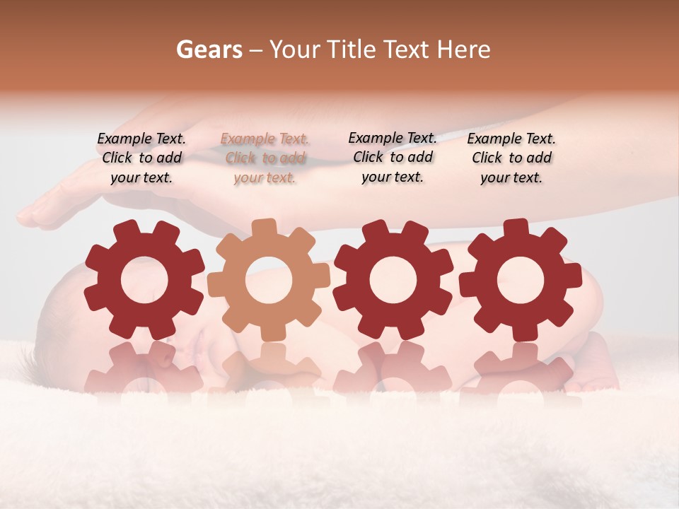 Female Closeup Baby PowerPoint Template