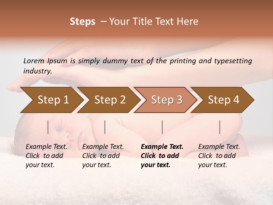 Female Closeup Baby PowerPoint Template