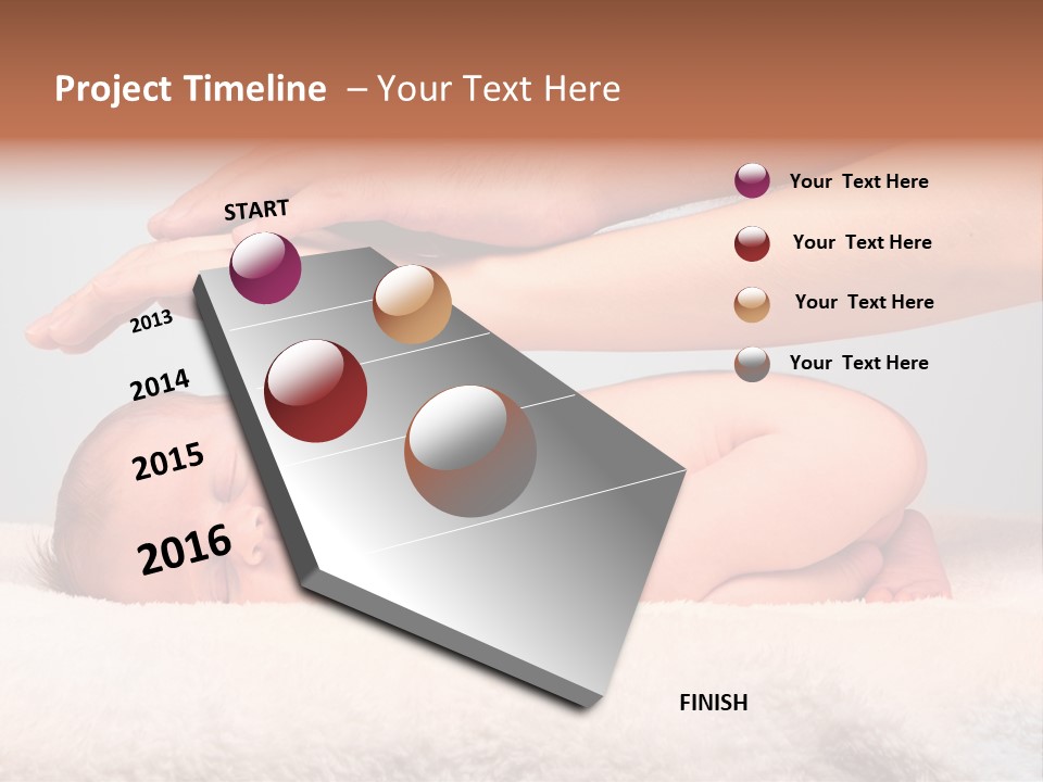 Female Closeup Baby PowerPoint Template