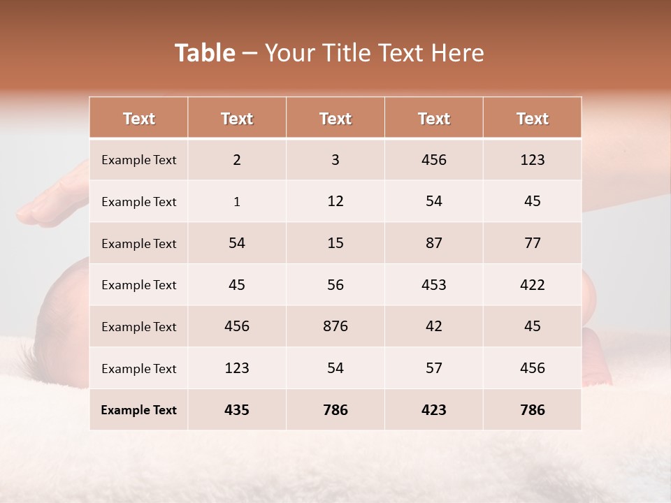 Female Closeup Baby PowerPoint Template