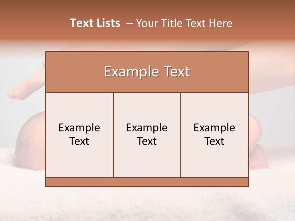 Female Closeup Baby PowerPoint Template
