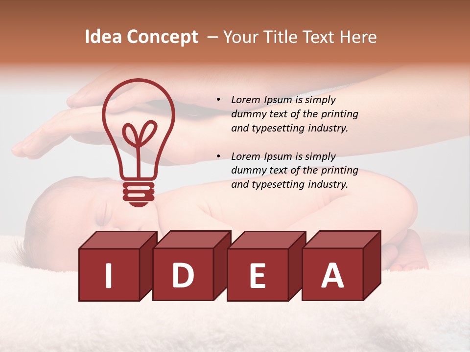 Female Closeup Baby PowerPoint Template