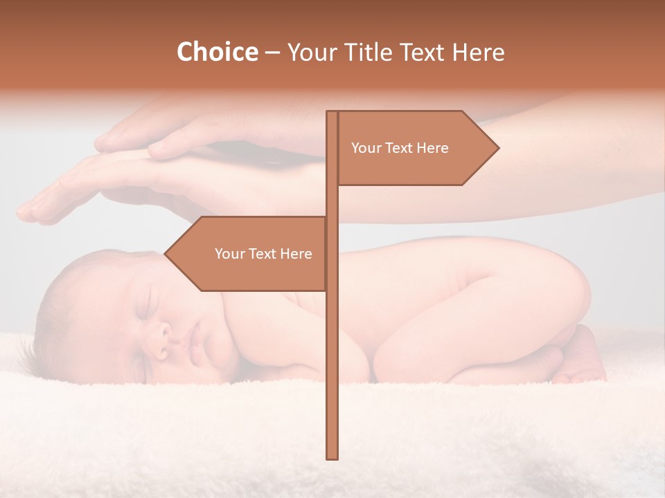 Female Closeup Baby PowerPoint Template