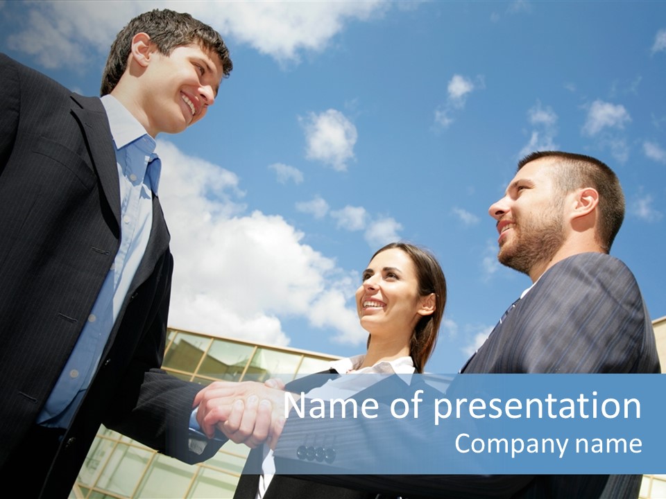 Businesspeople United Female PowerPoint Template