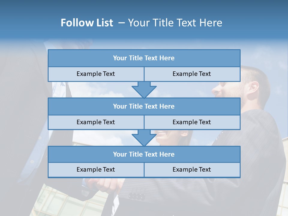 Businesspeople United Female PowerPoint Template