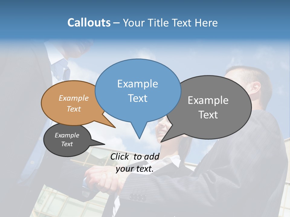 Businesspeople United Female PowerPoint Template