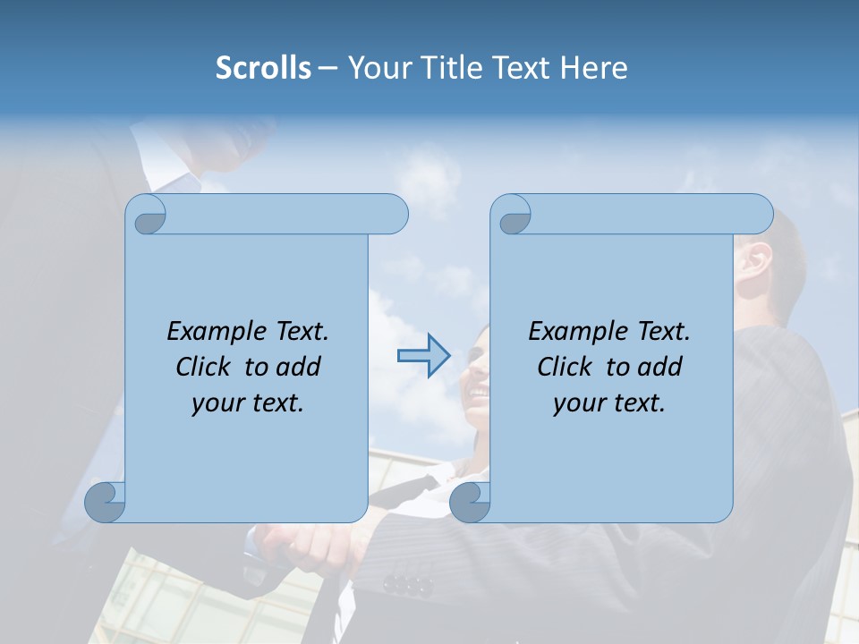 Businesspeople United Female PowerPoint Template