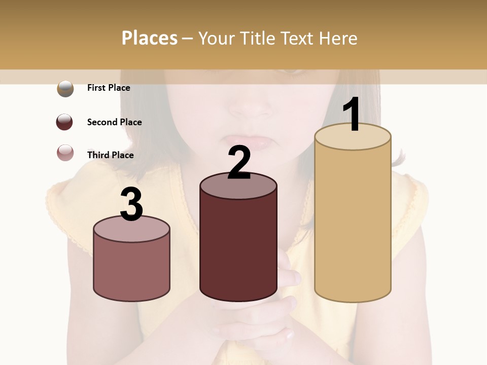 Pout White Female PowerPoint Template