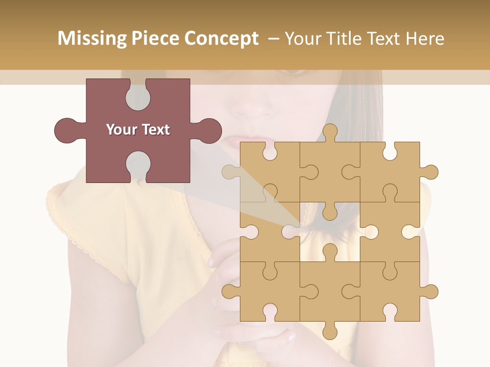 Pout White Female PowerPoint Template