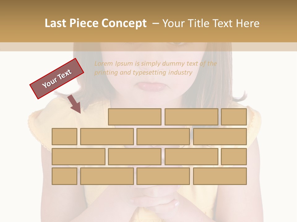 Pout White Female PowerPoint Template
