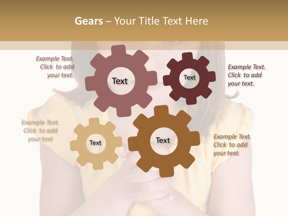 Pout White Female PowerPoint Template