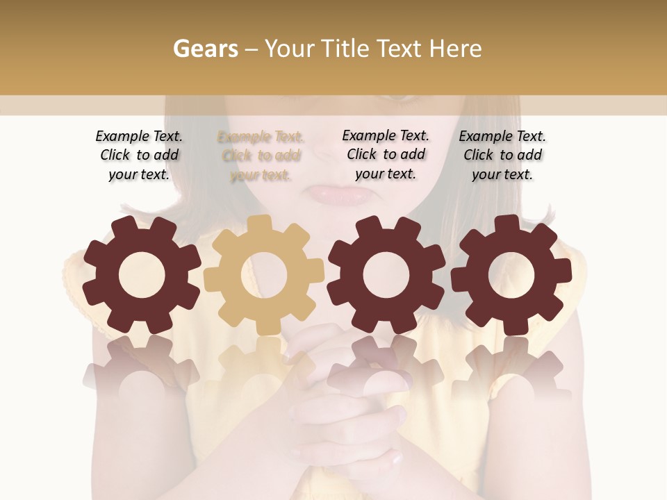 Pout White Female PowerPoint Template