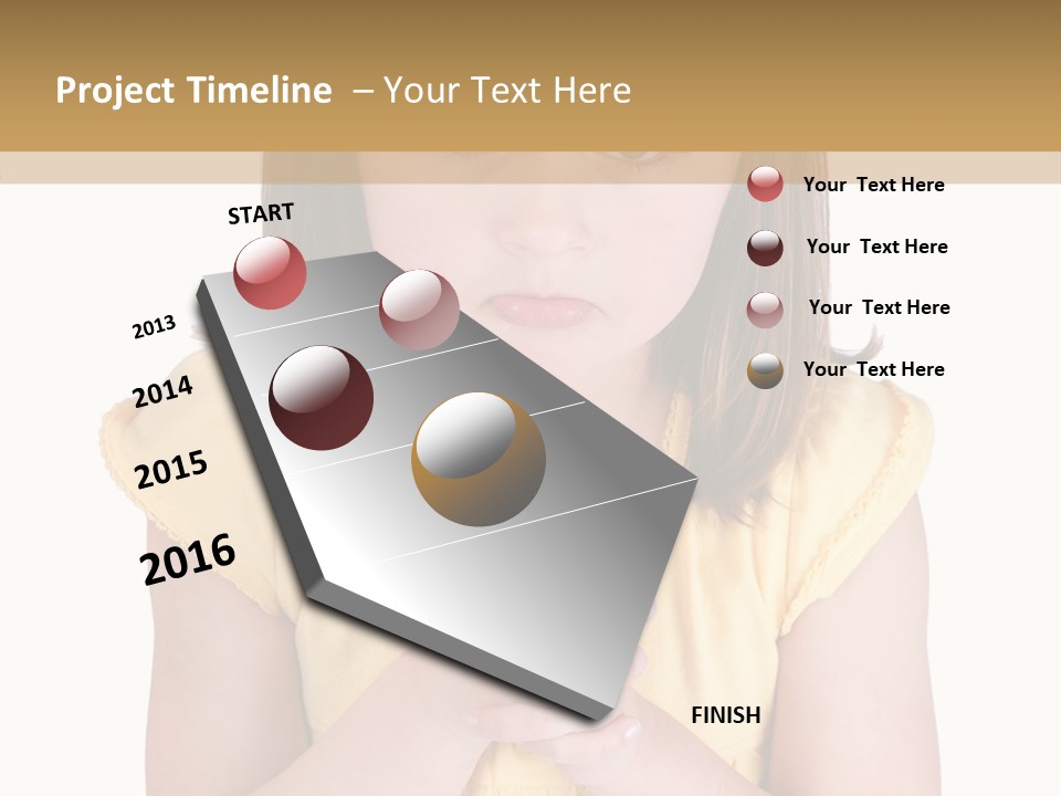 Pout White Female PowerPoint Template