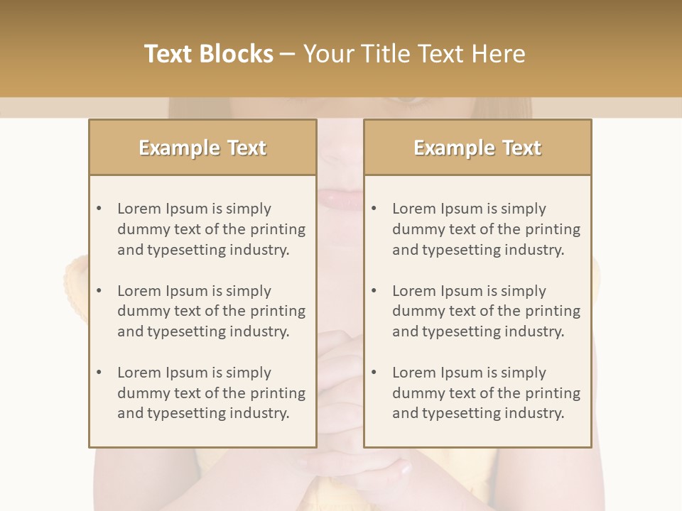Pout White Female PowerPoint Template