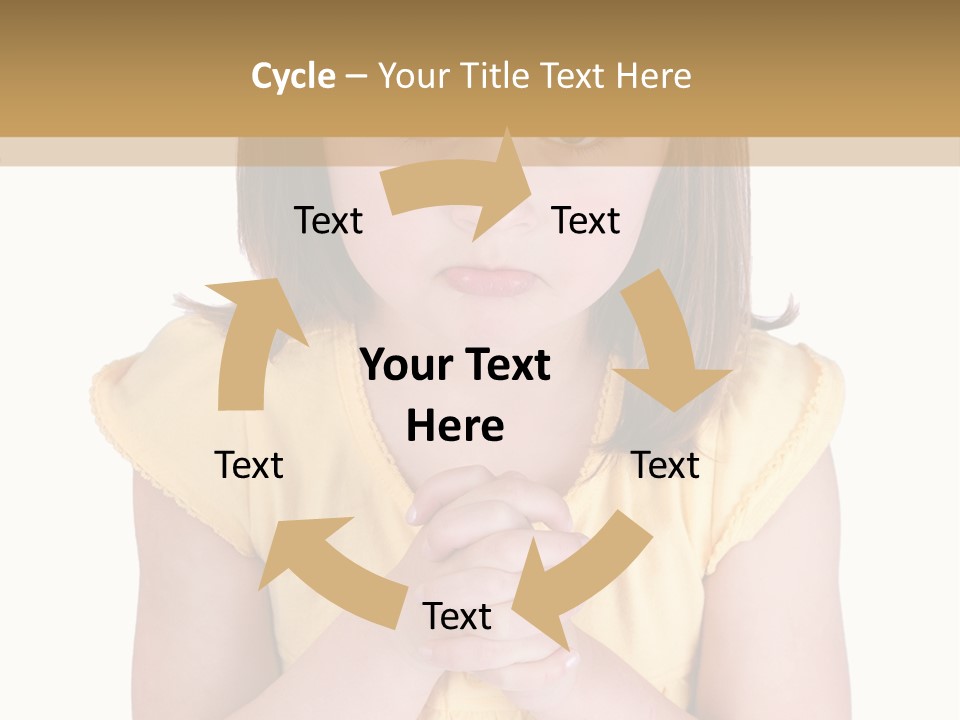Pout White Female PowerPoint Template