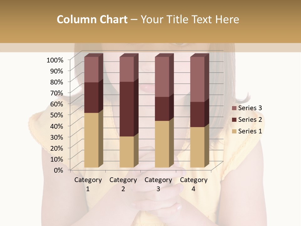 Pout White Female PowerPoint Template