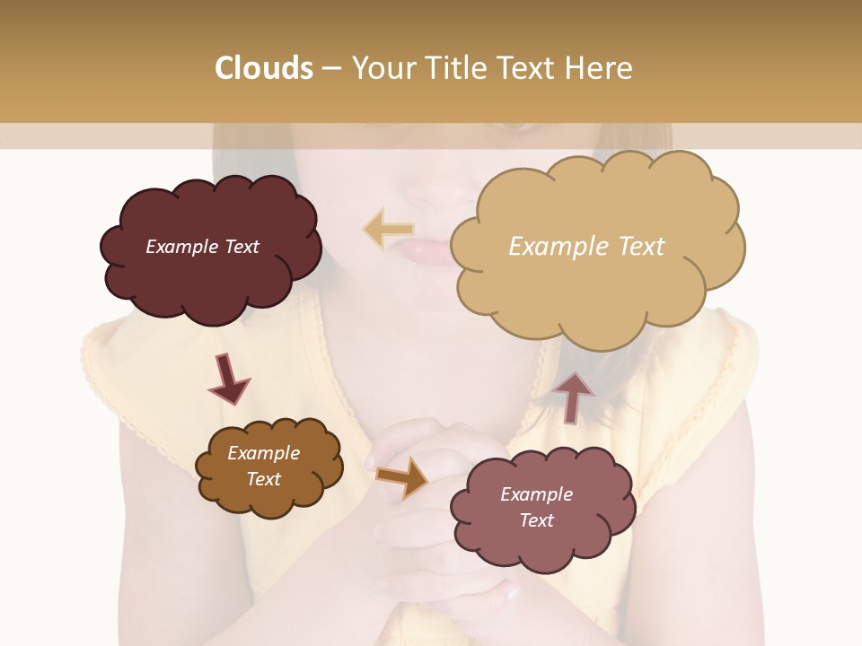 Pout White Female PowerPoint Template