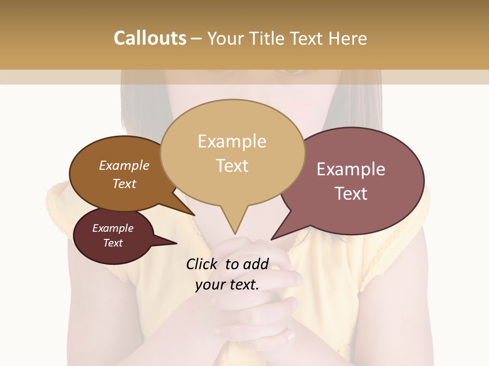 Pout White Female PowerPoint Template