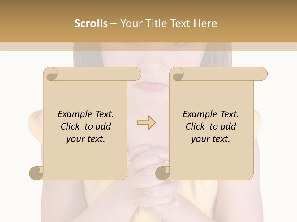 Pout White Female PowerPoint Template