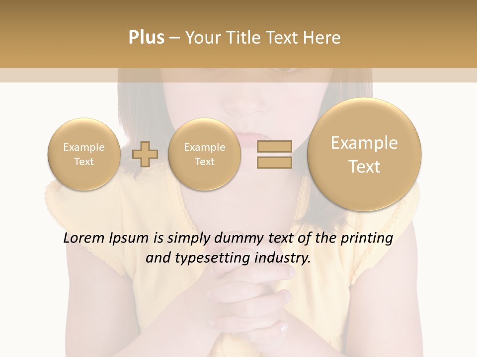 Pout White Female PowerPoint Template