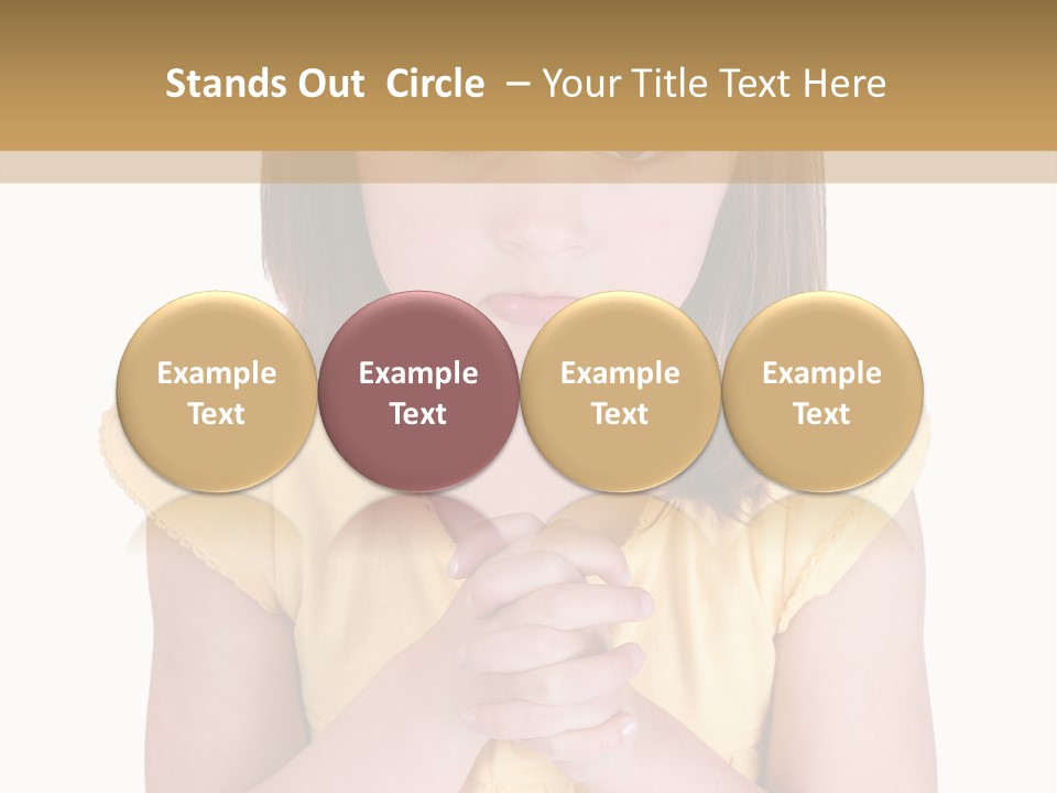Pout White Female PowerPoint Template