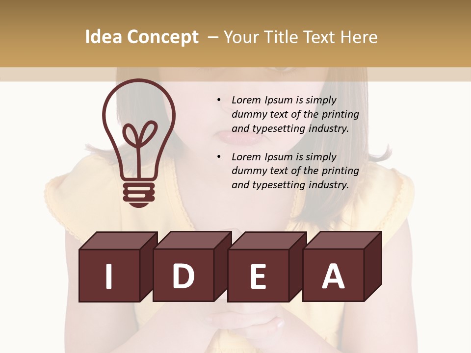 Pout White Female PowerPoint Template