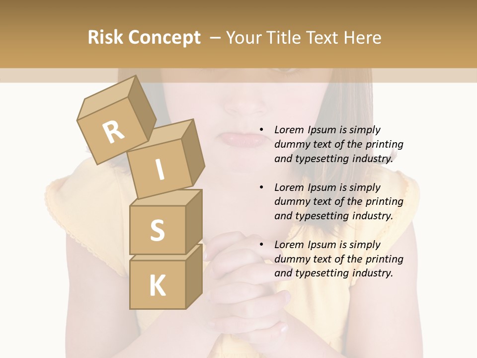 Pout White Female PowerPoint Template