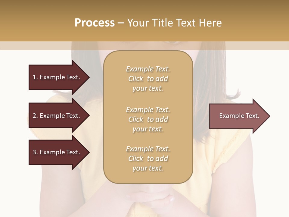 Pout White Female PowerPoint Template