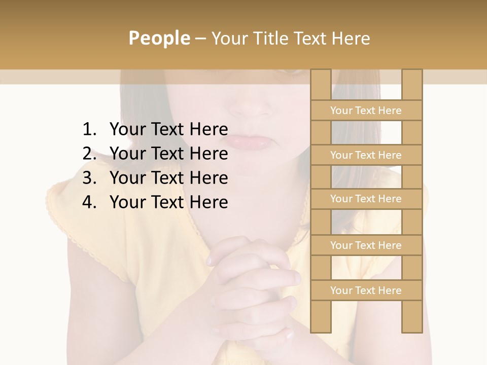 Pout White Female PowerPoint Template