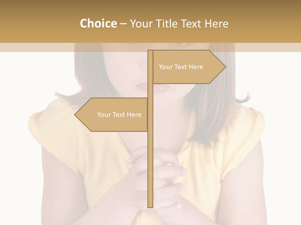 Pout White Female PowerPoint Template
