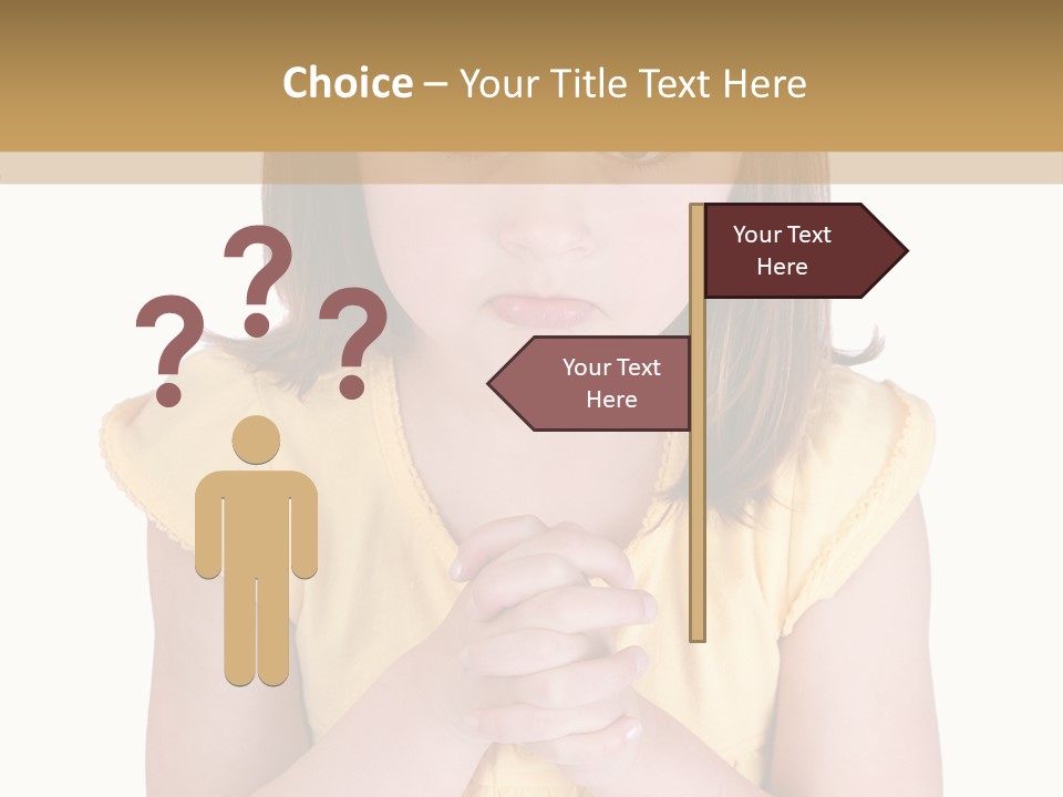 Pout White Female PowerPoint Template