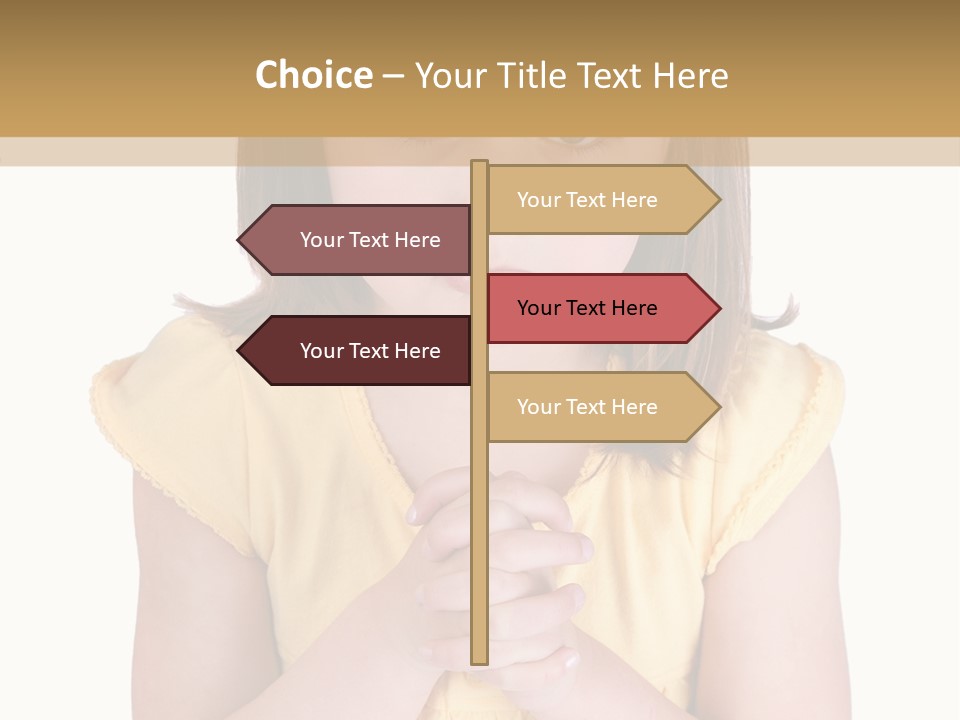 Pout White Female PowerPoint Template