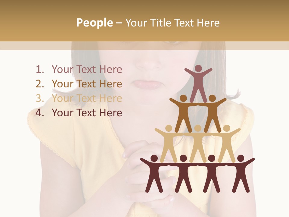 Pout White Female PowerPoint Template
