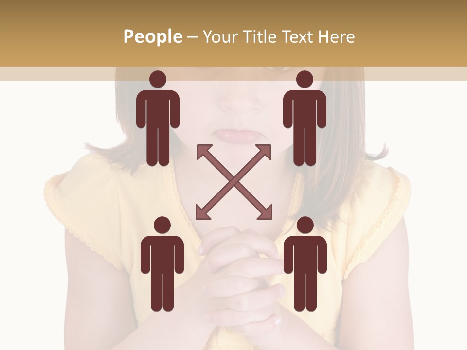 Pout White Female PowerPoint Template