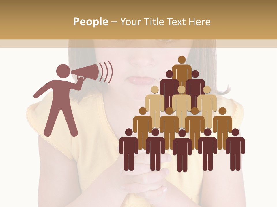 Pout White Female PowerPoint Template