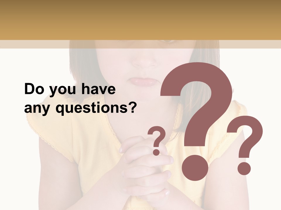 Pout White Female PowerPoint Template