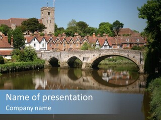 Tidal Maidstone Medway PowerPoint Template