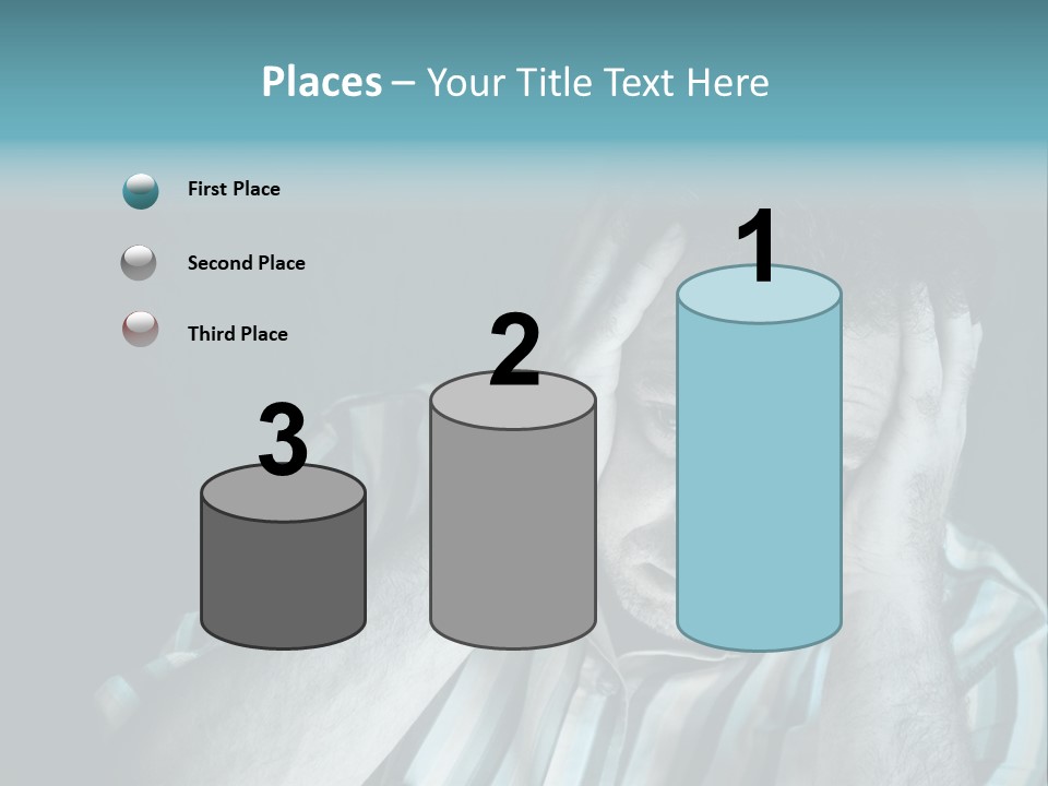 Wrinkle Unshaven Loneliness PowerPoint Template