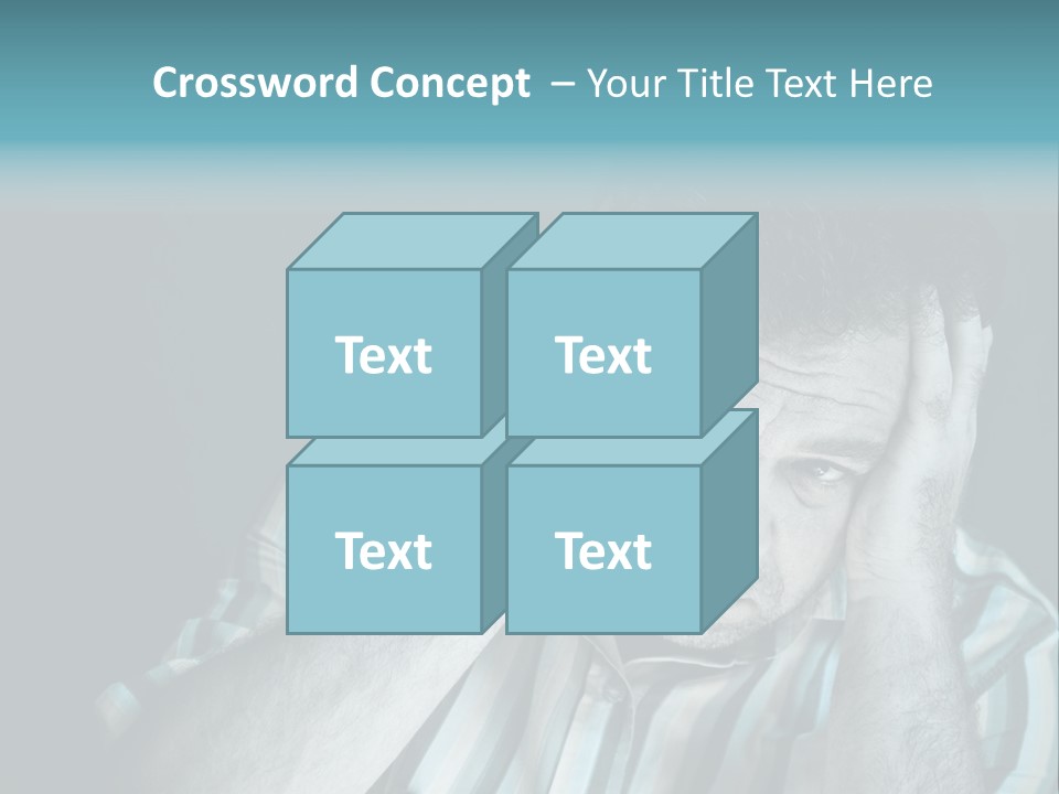 Wrinkle Unshaven Loneliness PowerPoint Template