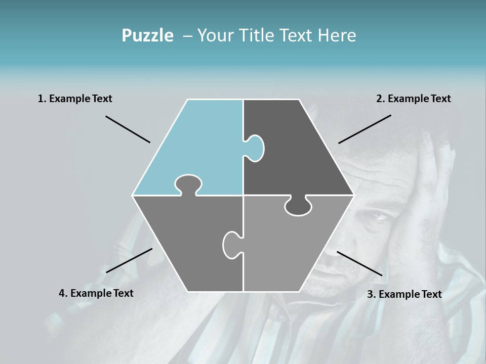 Wrinkle Unshaven Loneliness PowerPoint Template