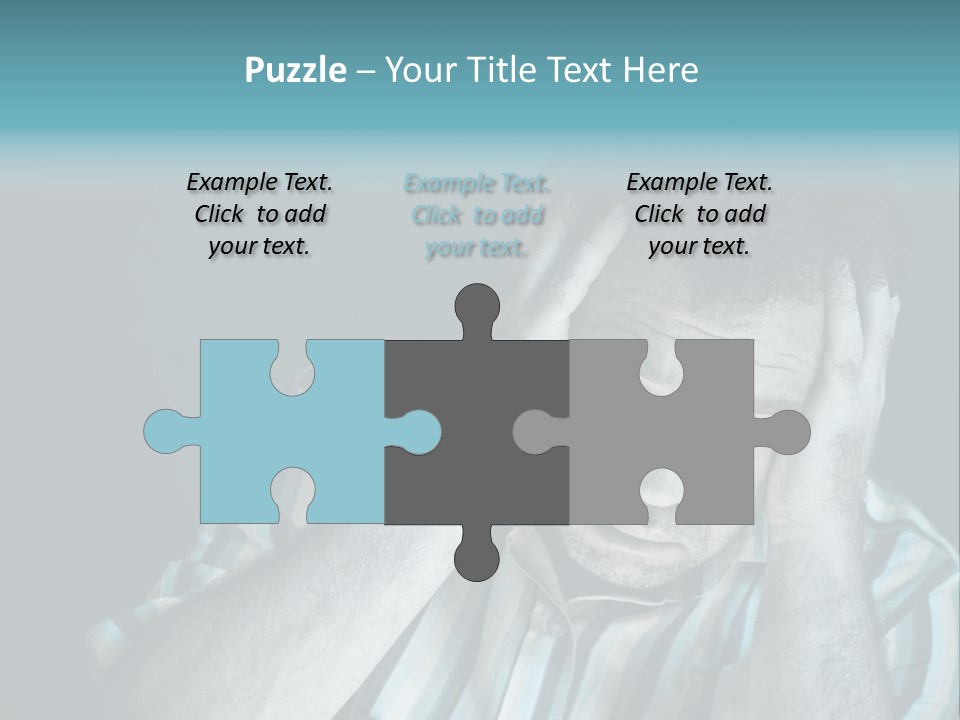 Wrinkle Unshaven Loneliness PowerPoint Template