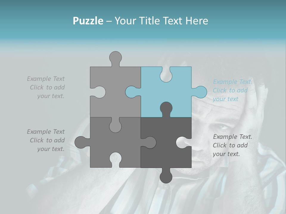 Wrinkle Unshaven Loneliness PowerPoint Template