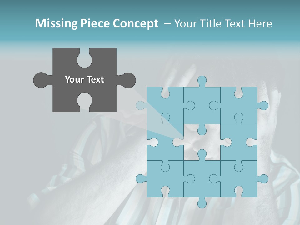 Wrinkle Unshaven Loneliness PowerPoint Template