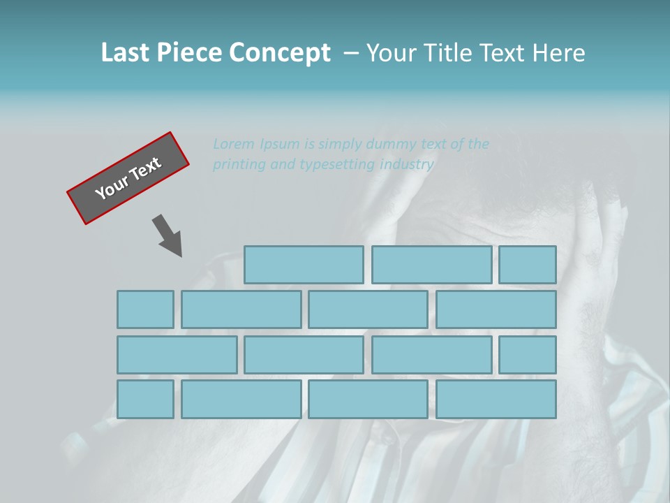 Wrinkle Unshaven Loneliness PowerPoint Template