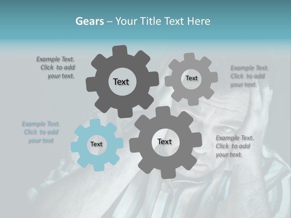 Wrinkle Unshaven Loneliness PowerPoint Template