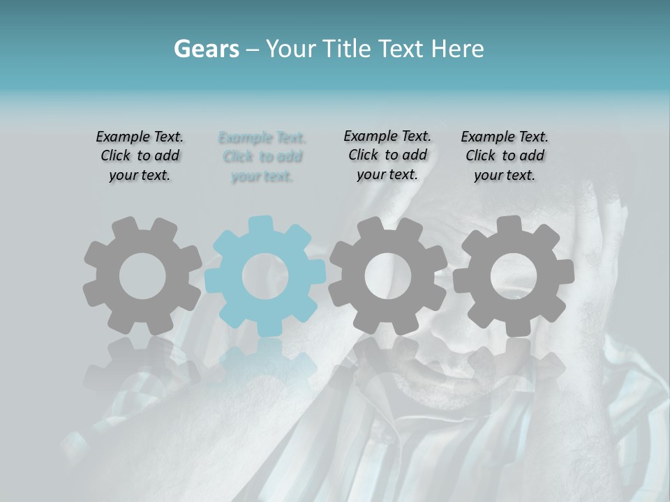 Wrinkle Unshaven Loneliness PowerPoint Template